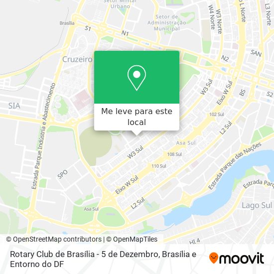 Rotary Club de Brasília - 5 de Dezembro mapa