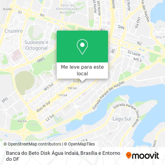 Banca do Beto Disk Água Indaiá mapa