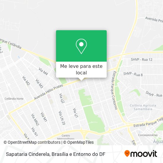 Sapataria Cinderela mapa