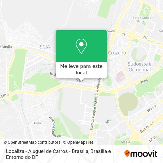 Localiza - Aluguel de Carros - Brasília mapa