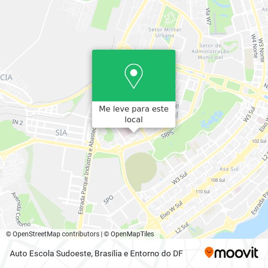 Auto Escola Sudoeste mapa
