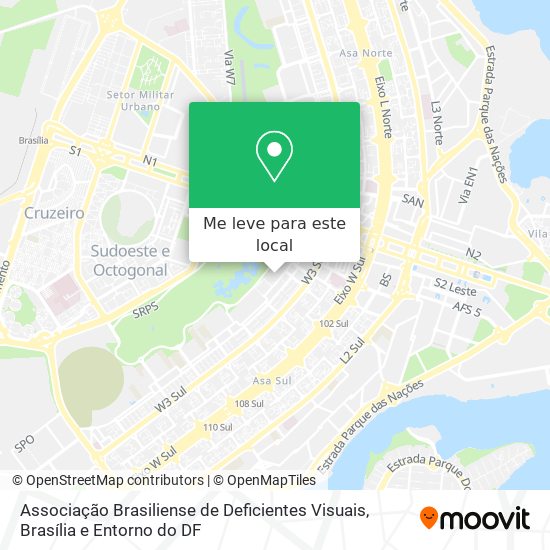 Associação Brasiliense de Deficientes Visuais mapa