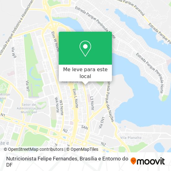 Nutricionista Felipe Fernandes mapa