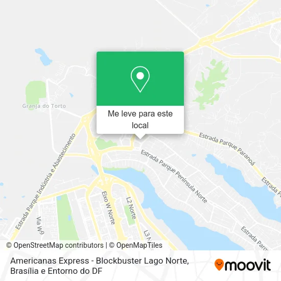 Americanas Express - Blockbuster Lago Norte mapa