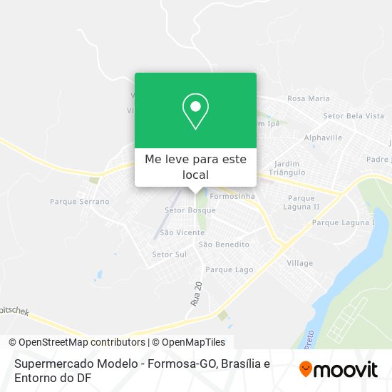 Supermercado Modelo - Formosa-GO mapa