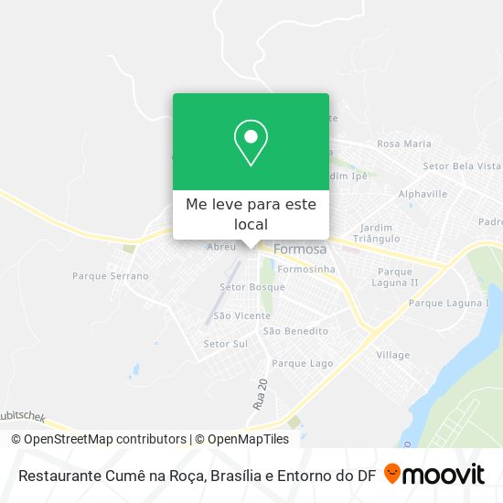 Restaurante Cumê na Roça mapa