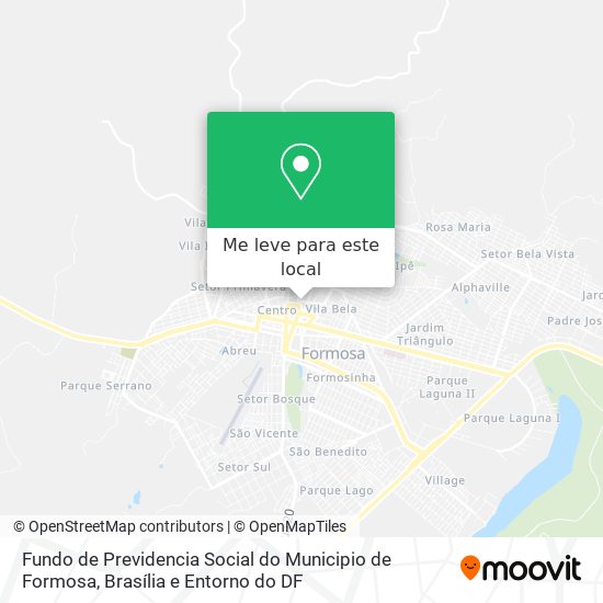 Fundo de Previdencia Social do Municipio de Formosa mapa