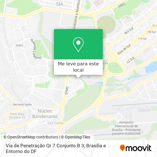 Via de Penetração Qr 7 Conjunto B 3 mapa