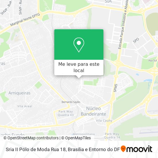 Sria II Pólo de Moda Rua 18 mapa