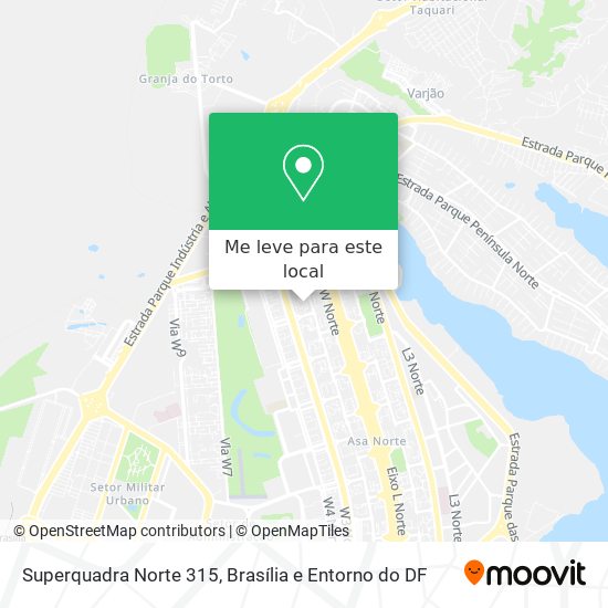 Superquadra Norte 315 mapa