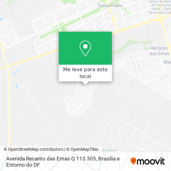 Avenida Recanto das Emas Q 113 305 mapa