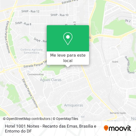 Hotel 1001 Noites - Recanto das Emas mapa