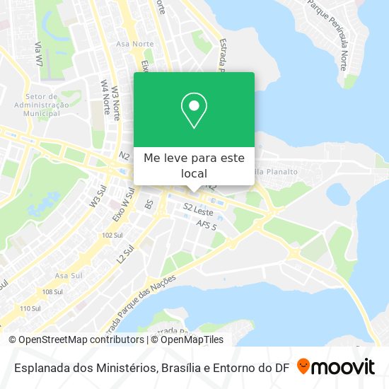 Esplanada dos Ministérios mapa