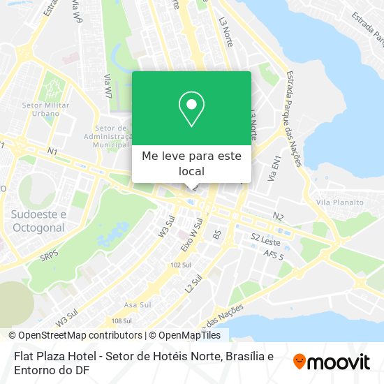 Flat Plaza Hotel - Setor de Hotéis Norte mapa