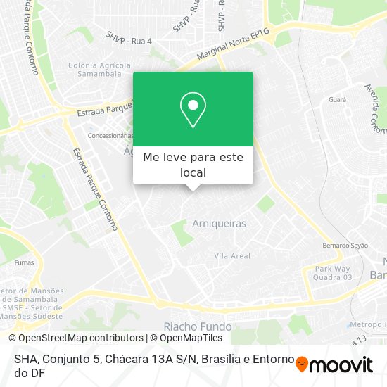 SHA, Conjunto 5, Chácara 13A S / N mapa