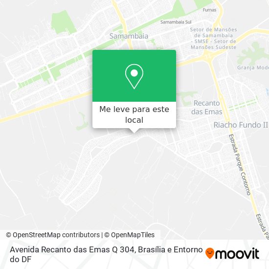 Avenida Recanto das Emas Q 304 mapa