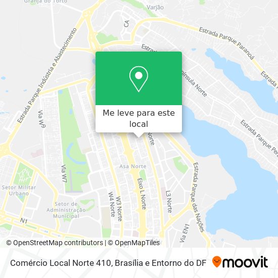 Comércio Local Norte 410 mapa