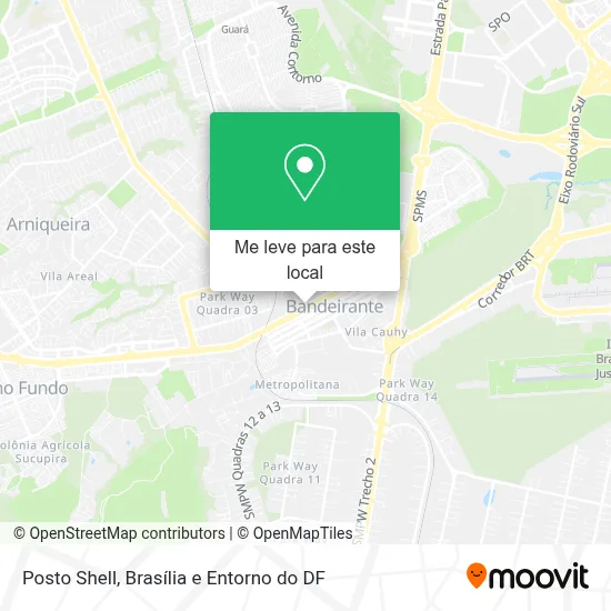 Posto Shell mapa
