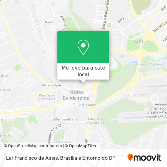 Lar Francisco de Assis mapa