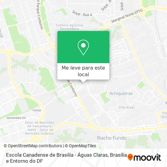 Escola Canadense de Brasilia - Águas Claras mapa