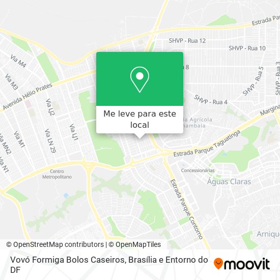 Vovó Formiga Bolos Caseiros mapa