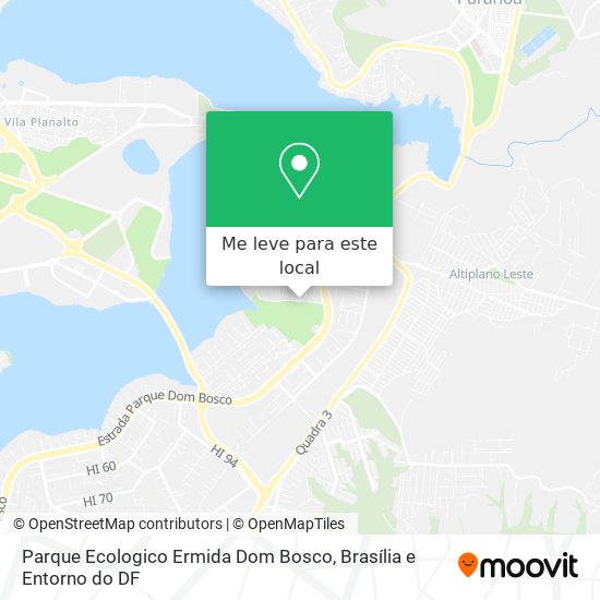 Parque Ecologico Ermida Dom Bosco mapa