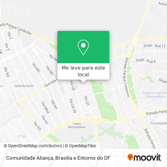 Comunidade Aliança mapa