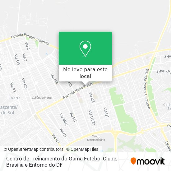 Centro de Treinamento do Gama Futebol Clube mapa