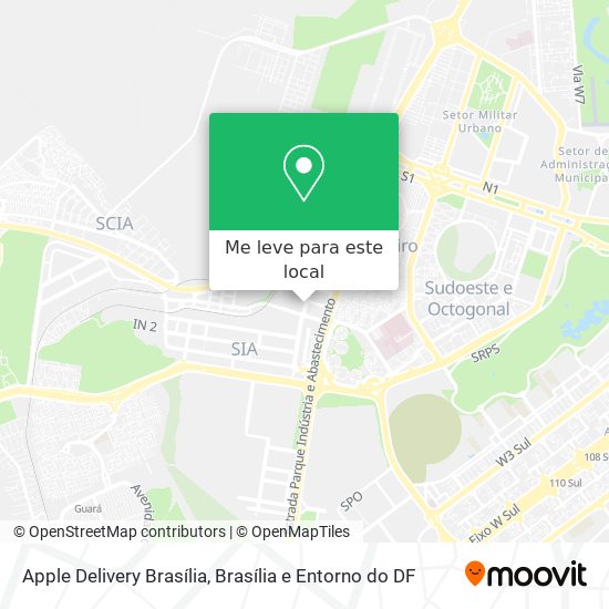 Apple Delivery Brasília mapa
