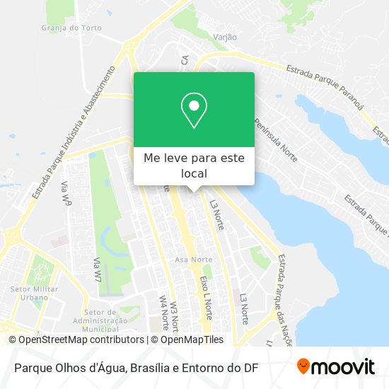 Parque Olhos d'Água mapa