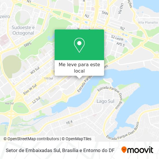 Setor de Embaixadas Sul mapa