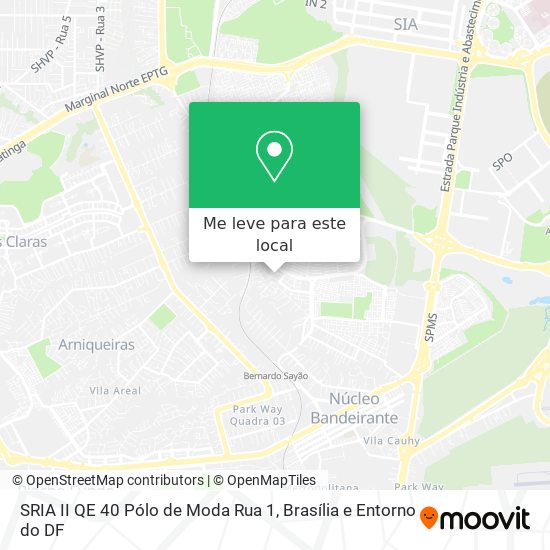 SRIA II QE 40 Pólo de Moda Rua 1 mapa