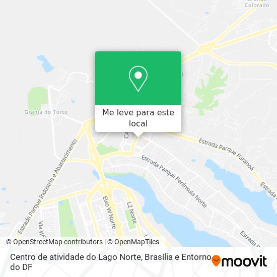 Centro de atividade do Lago Norte mapa