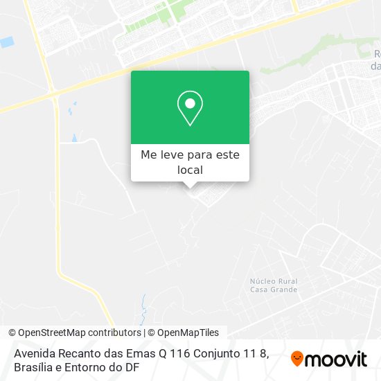 Avenida Recanto das Emas Q 116 Conjunto 11 8 mapa