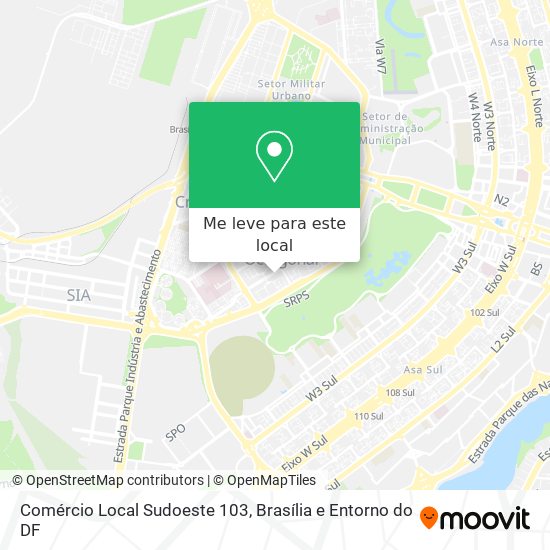 Comércio Local Sudoeste 103 mapa