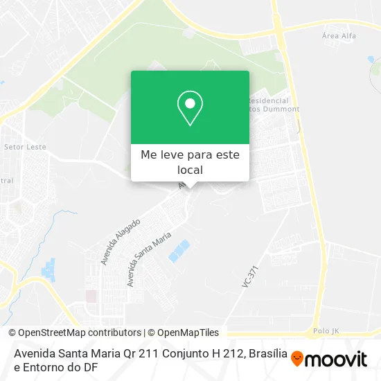 Avenida Santa Maria Qr 211 Conjunto H 212 mapa