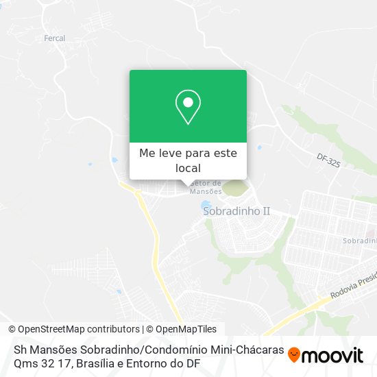 Sh Mansões Sobradinho / Condomínio Mini-Chácaras Qms 32 17 mapa
