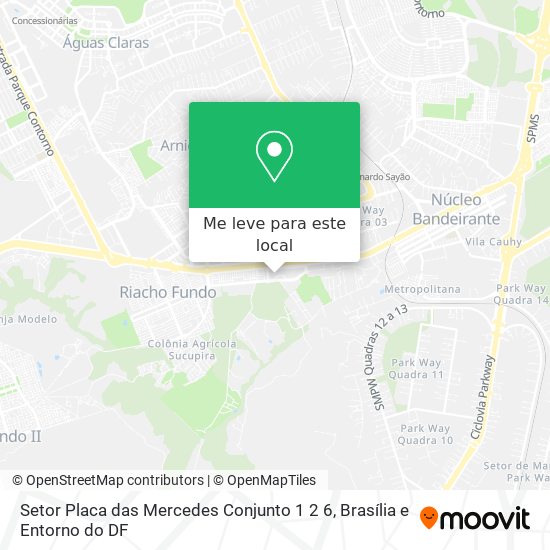 Setor Placa das Mercedes Conjunto 1 2 6 mapa