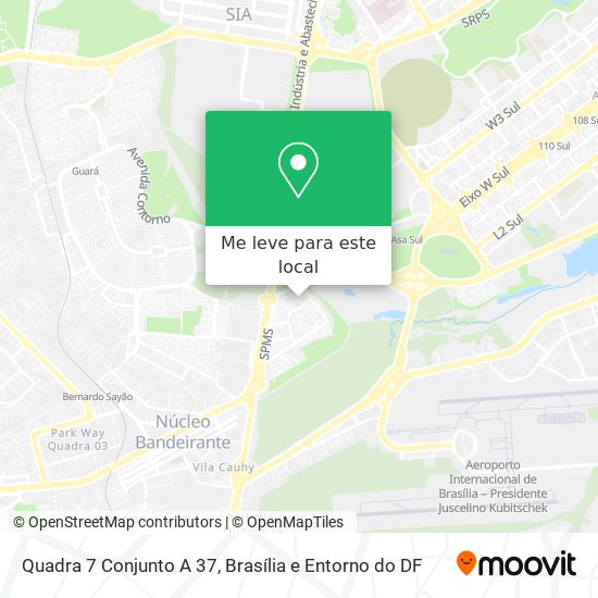 Quadra 7 Conjunto A 37 mapa