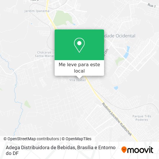 Adega Distribuidora de Bebidas mapa