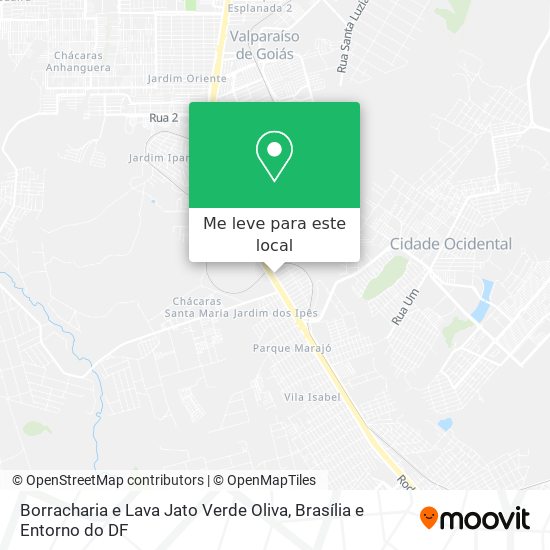 Borracharia e Lava Jato Verde Oliva mapa