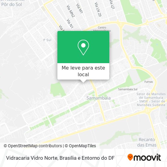 Vidracaria Vidro Norte mapa
