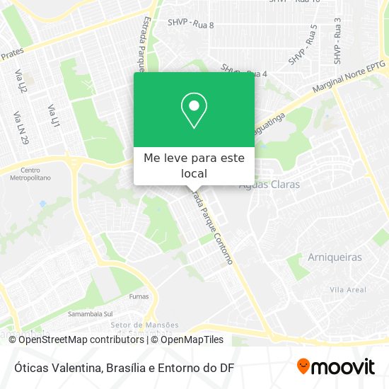 Óticas Valentina mapa