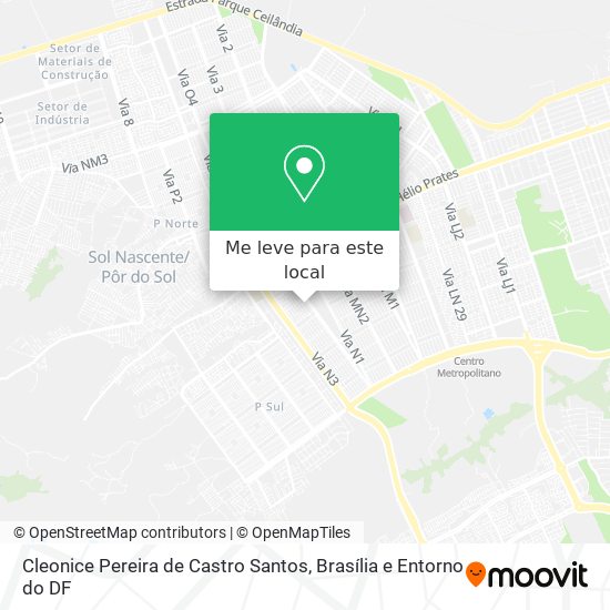 Cleonice Pereira de Castro Santos mapa