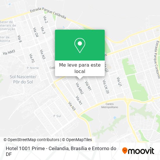 Hotel 1001 Prime - Ceilandia mapa