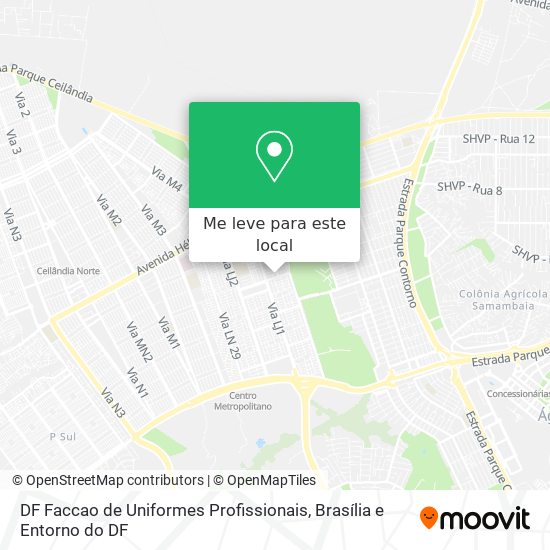 DF Faccao de Uniformes Profissionais mapa