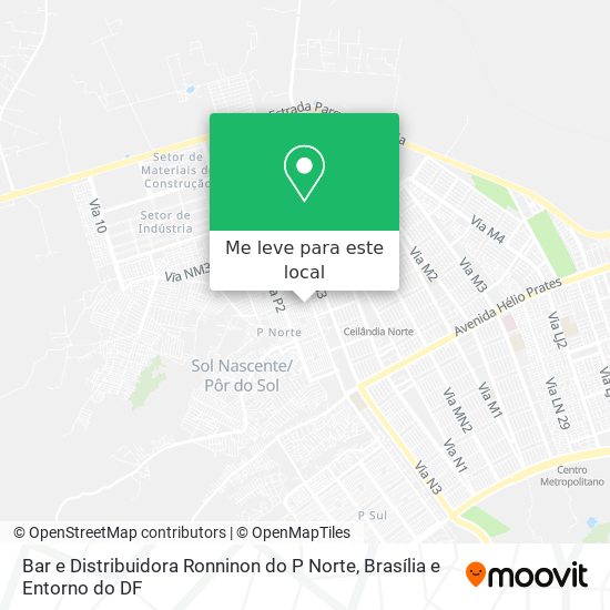 Bar e Distribuidora Ronninon do P Norte mapa