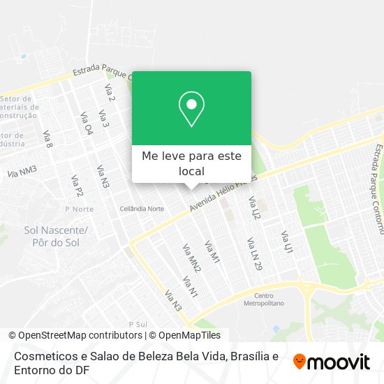 Cosmeticos e Salao de Beleza Bela Vida mapa