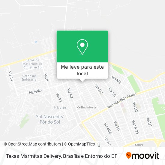 Texas Marmitas Delivery mapa
