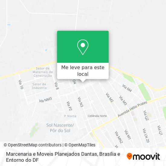 Marcenaria e Moveis Planejados Dantas mapa